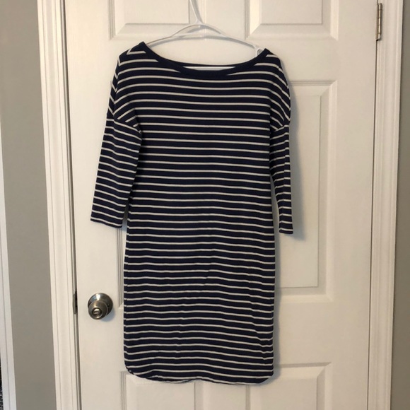 Navy and white striped dress - Picture 2 of 3